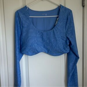 Offline By Aerie Women’s NWT Long Sleeve Scoop Neck Crop Activewear - Size Xl